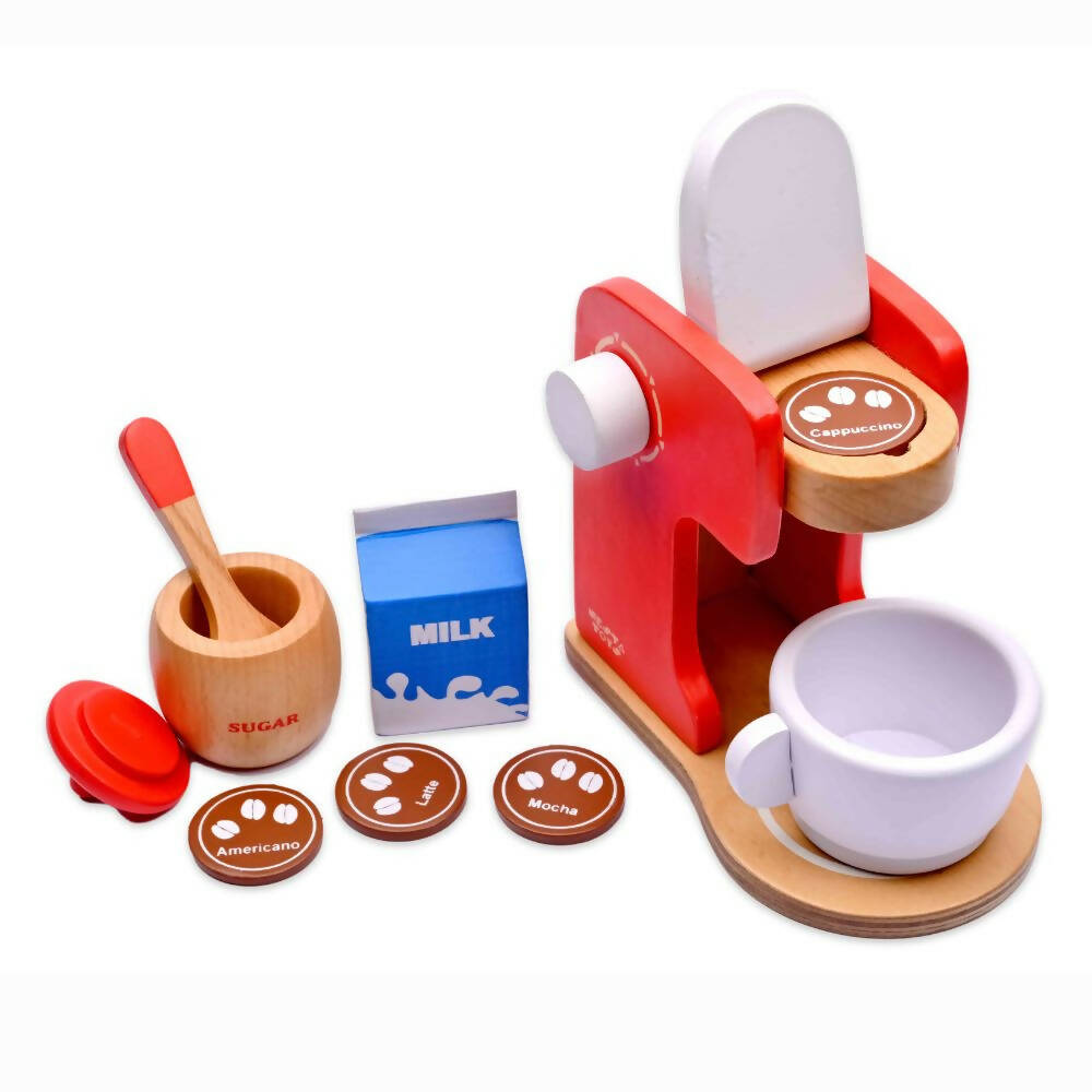 Nesta Toys Wooden Coffee Maker Toy - Multicolor - Grab2buy