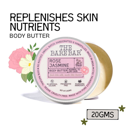 The Bare Bar Rose Jasmine Body Butter - Floral Butter Blend For Soft, Hydrated Skin Grab2Buy The Bare Bar Grab2Buy
