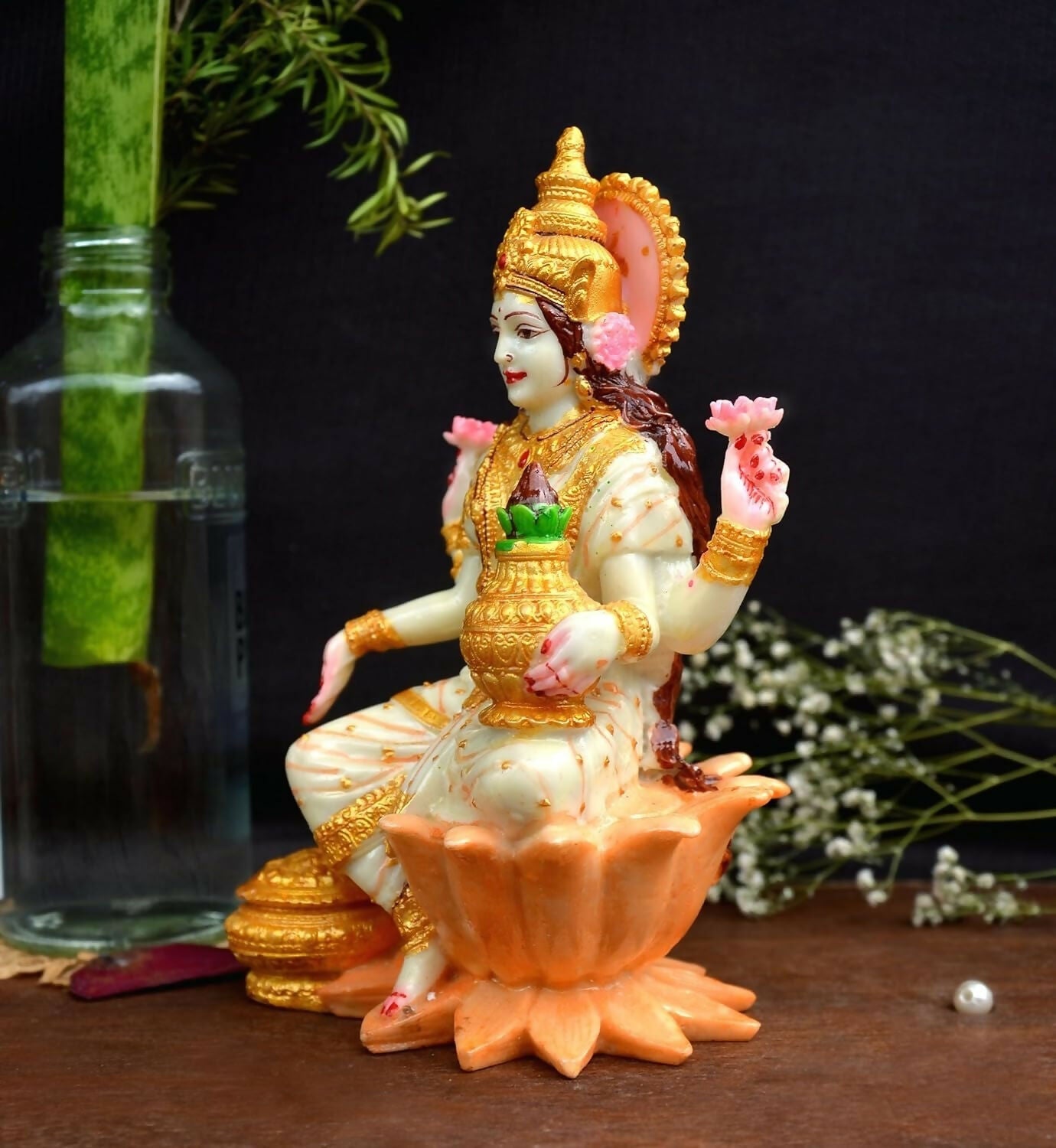 Shri balaji craft Marble Lakshmi Ji Sculpture for Pooja Room - Grab2buy