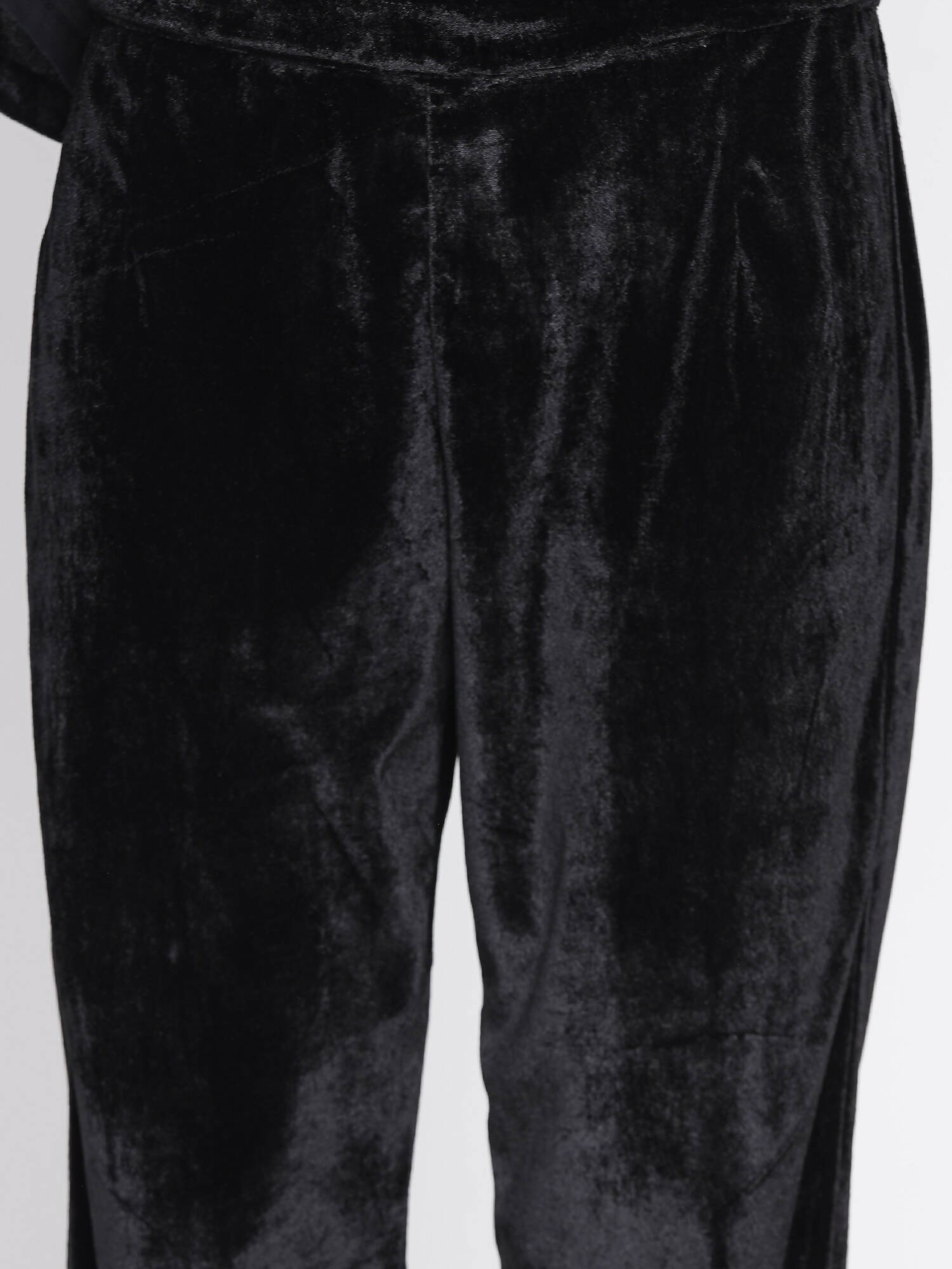Women Republic Black Velvet Embroidered Kurta With Pants - Grab2buy