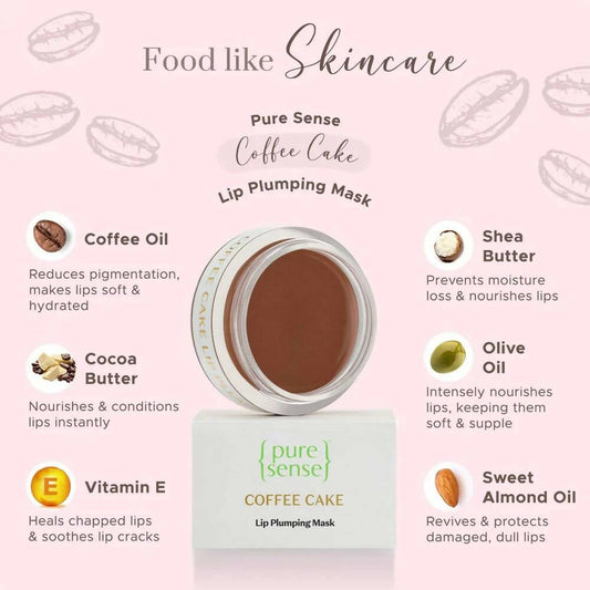 PureSense Coffee Cake Lip Plumping Mask - Grab2buy