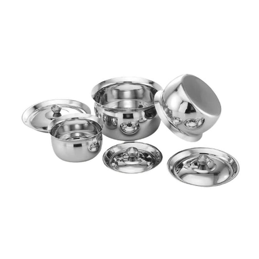 Expresso Stainless Steel Heavy Gauge Induction Friendly Kitchen Serving Set - Grab2buy
