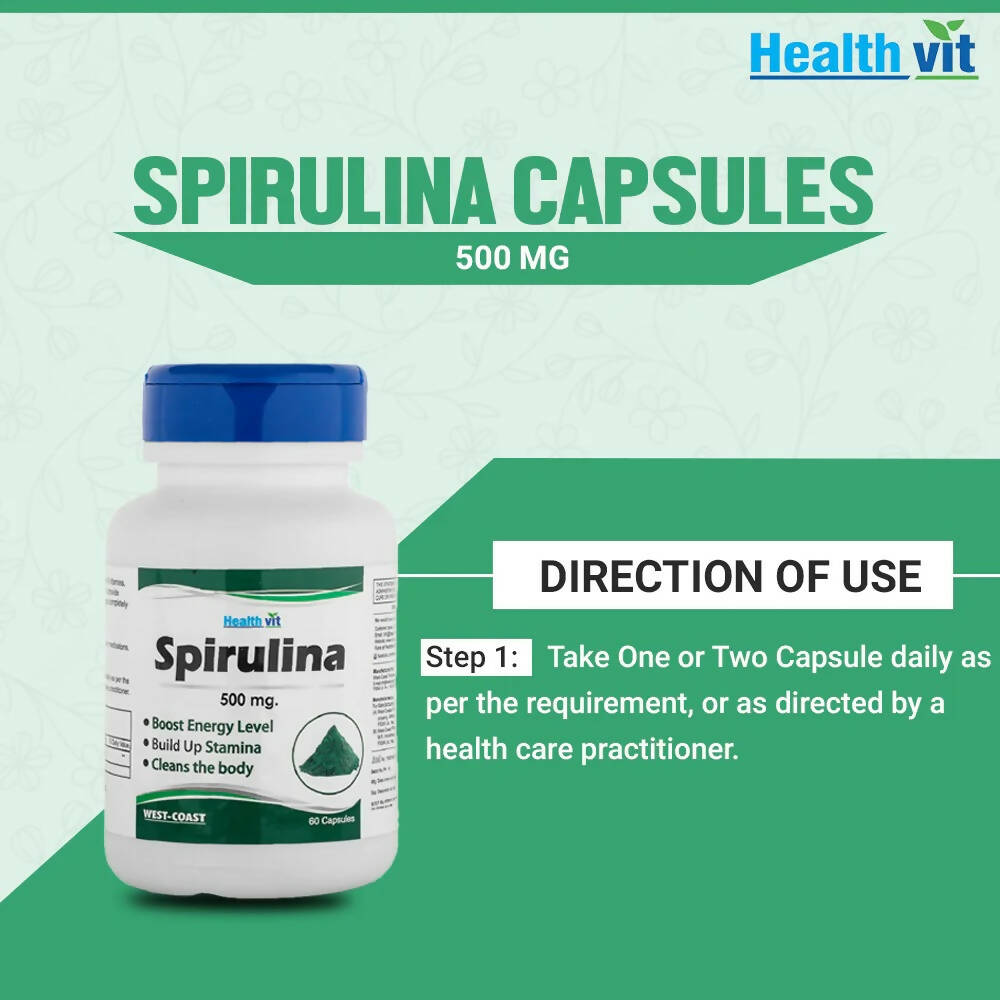 Healthvit Spirulina Capsules - Grab2buy