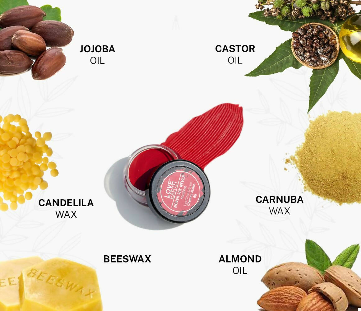Love Earth Lip Tint & Cheek Tint Multipot - Never Say Never - Distacart