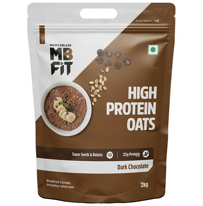 MuscleBlaze MB Fit 22g High Protein Oats - Dark Chocolate - Grab2buy
