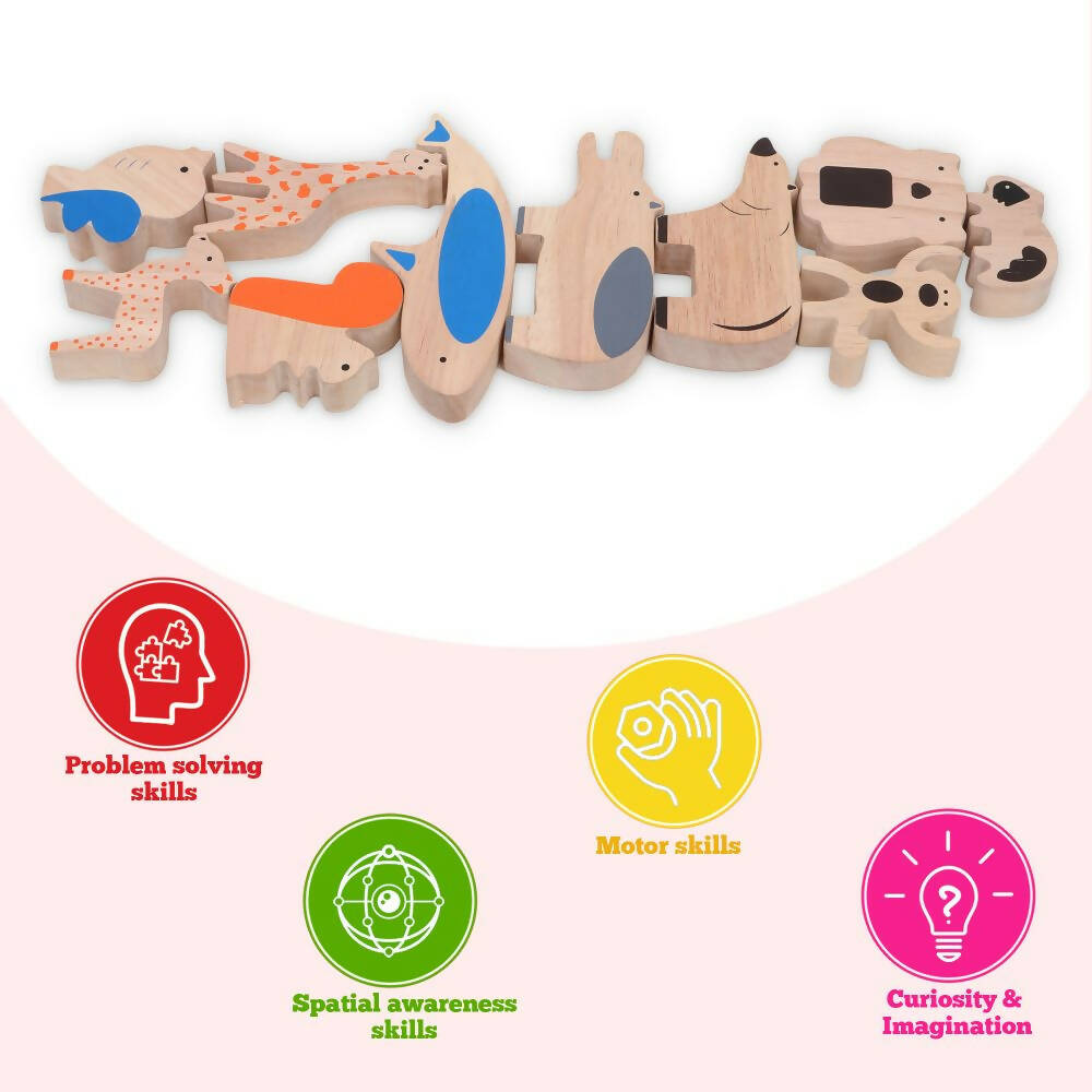 Matoyi Wooden Balancing Animals - 14 Pcs Set - Grab2buy