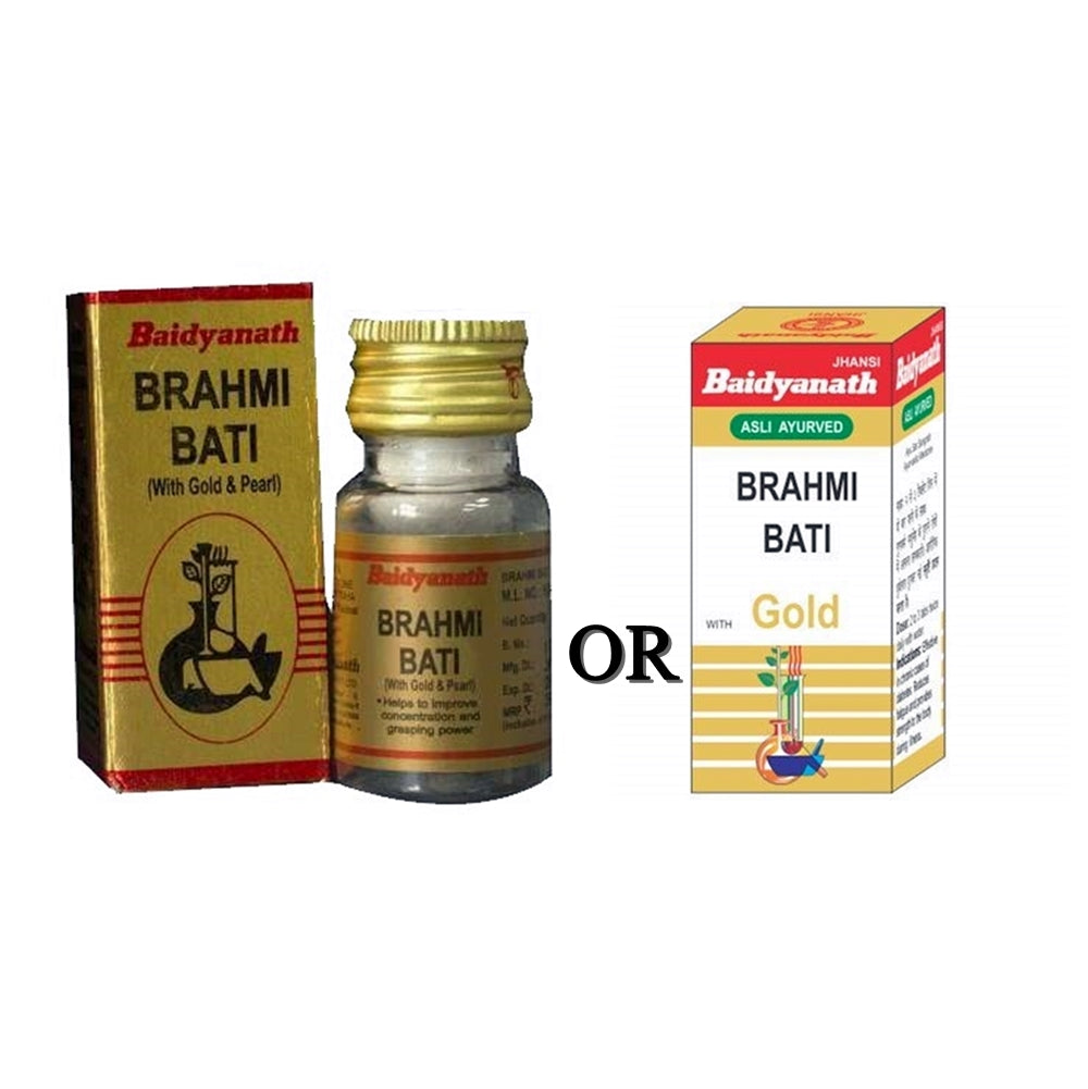 Baidyanath Brahmi Bati with Gold and Pearl 10 Tab - Grab2buy