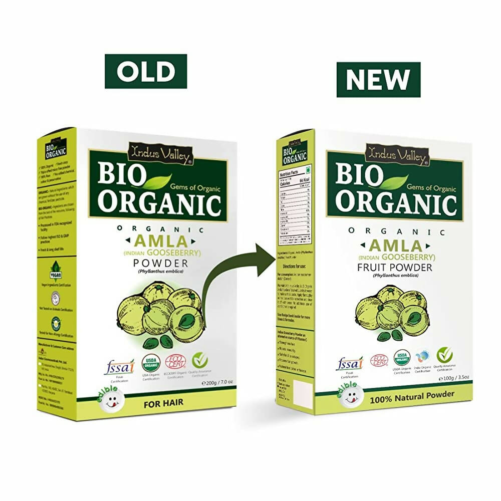 Indus Valley Bio Organic Amla (Indian Gooseberry) Powder For Hair - Grab2buy