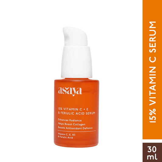 Asaya 15% Vitamin C + E Serum For Face With Ferulic Acid Brightening Serum & Skin Collagen Booster Grab2Buy Asaya Grab2Buy