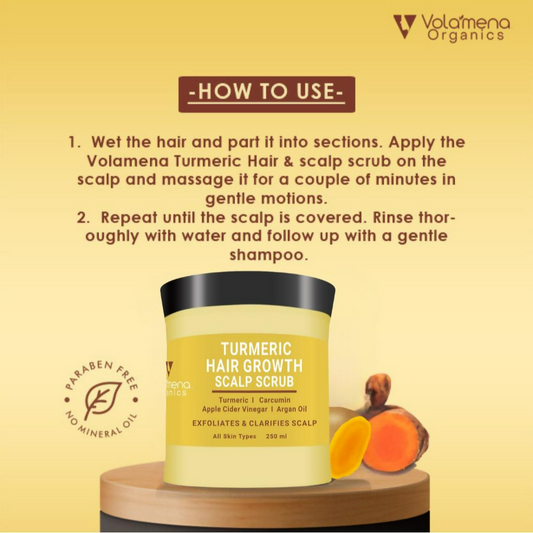 Volamena Organics Turmeric Hair Growth Scalp Scrub Grab2Buy Volamena Grab2Buy