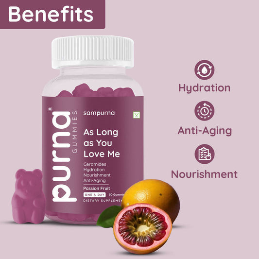Purna As Long As You Love Me Ceramides Gummies - Passion Fruit Grab2Buy Purna Grab2Buy