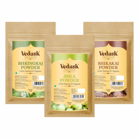 Vedask Organic Hair Pack Powder Mask Combo Grab2Buy Vedask Grab2Buy