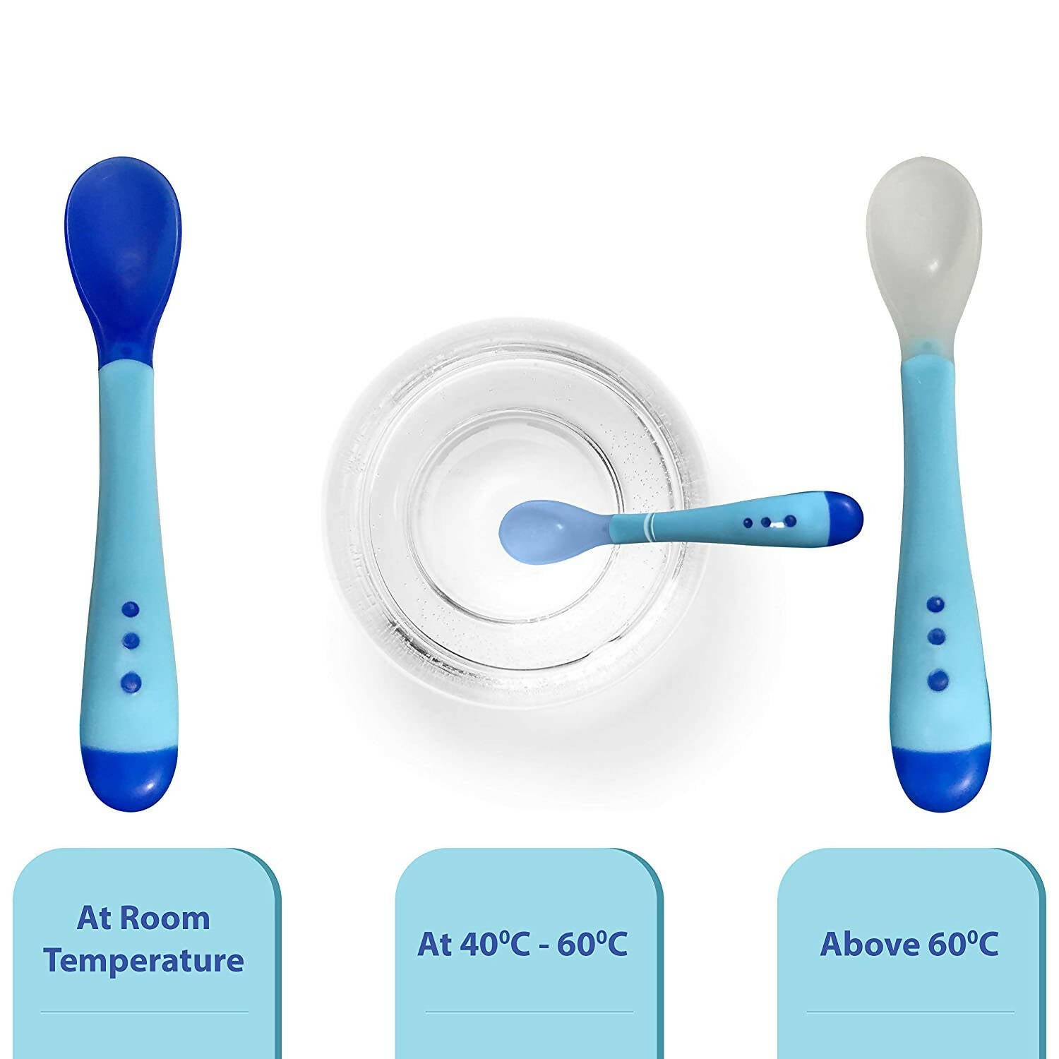 LuvLap Tiny Love Heat Sensitive Baby Feeding Spoons Set - Grab2buy