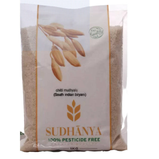 Sudhanya Organic Chitti Muthyalu (South Indian Biryani Rice) - Grab2buy