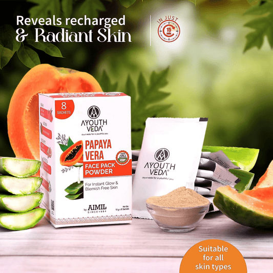 Ayouthveda Papaya Vera Face Pack Powder - Grab2buy