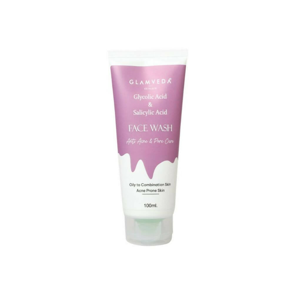 Glamveda Glycolic Acid & Salicylic Acid Anti Acne Face Wash - Grab2buy