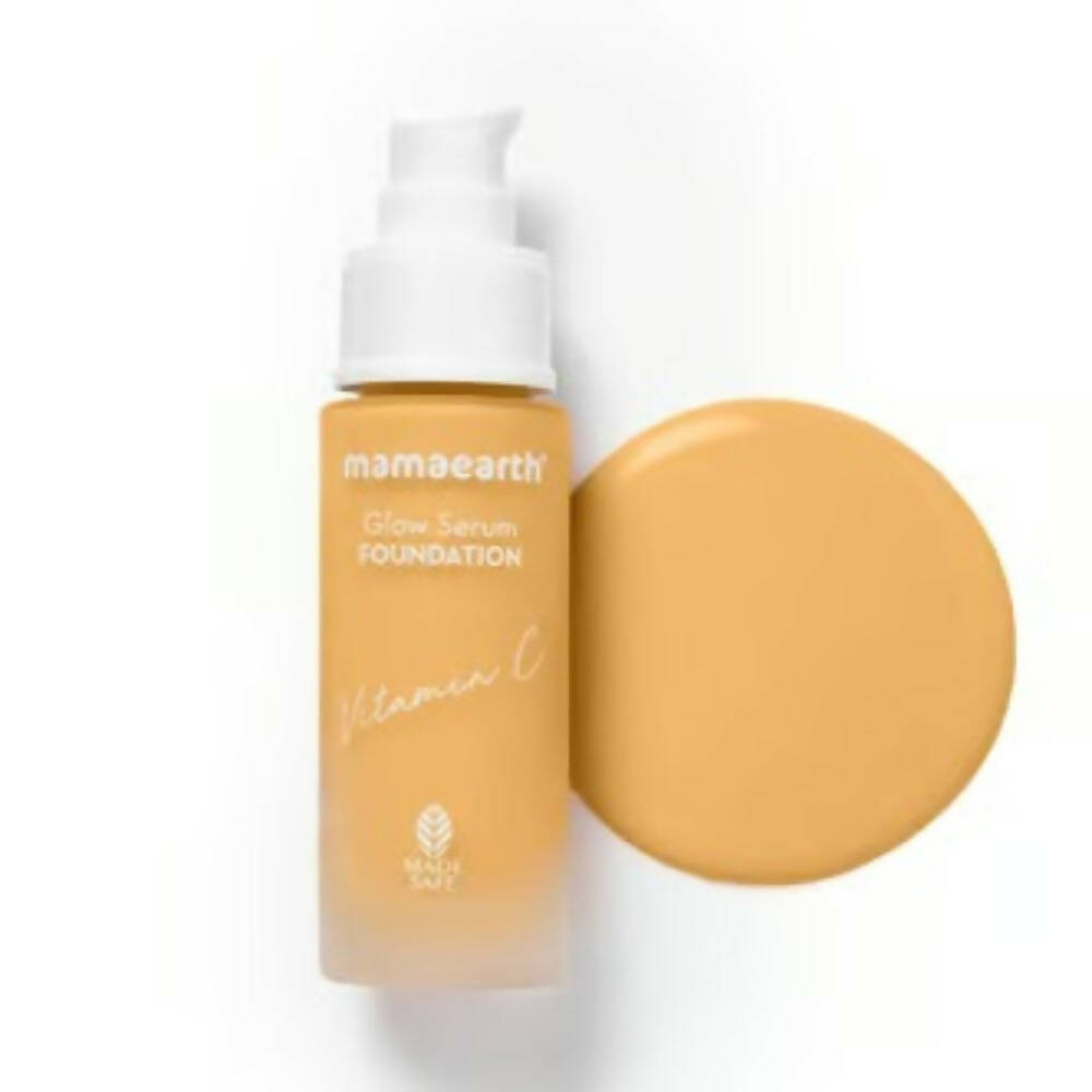 Mamaearth Glow Serum Foundation + Glow Oil Control Compact Combo - Ivory Glow - Distacart