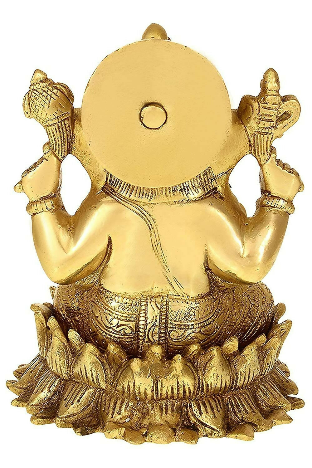 Umi Brass Lord Ganesha Sitting On Lotus - Grab2buy
