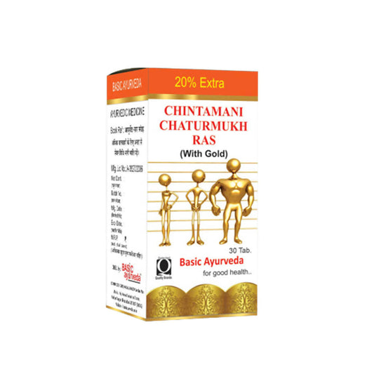 Basic Ayurveda Chintamani Chaturmukh Ras (With Gold) Tablet Grab2Buy Basic Ayurveda Grab2Buy