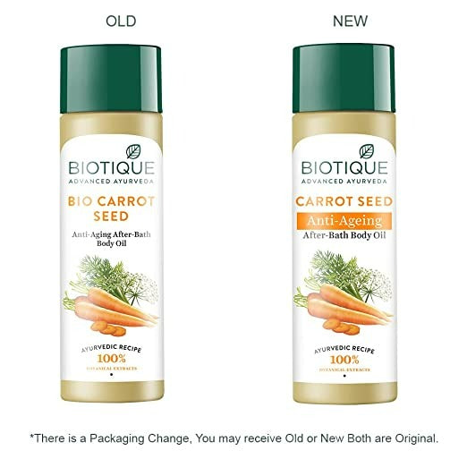 Biotique Advanced Ayurveda Bio Carrot Seed Anti-Aging After-Bath Body Oil - Grab2buy