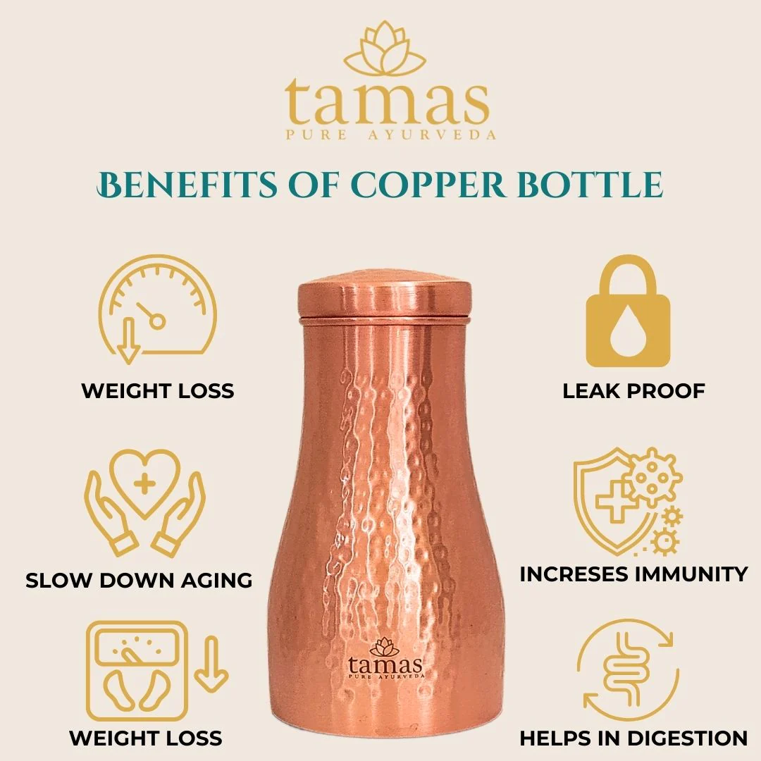 Tamas Hammered Bedroom Copper Water Jar - Grab2buy
