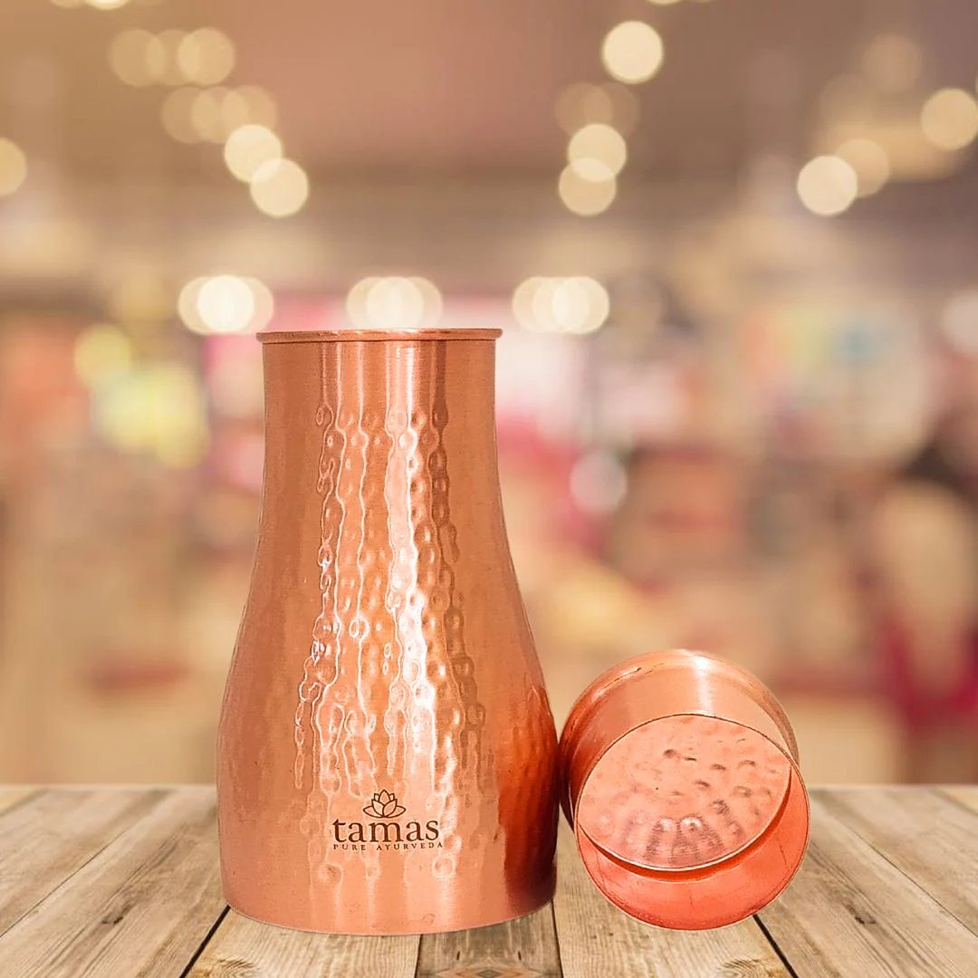 Tamas Hammered Bedroom Copper Water Jar - Grab2buy