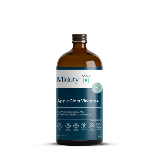 Miduty by Palak Notes Apple Cider Vinegar Stevia sweetened With Fenugreek Cinnamon | Grab2Buy