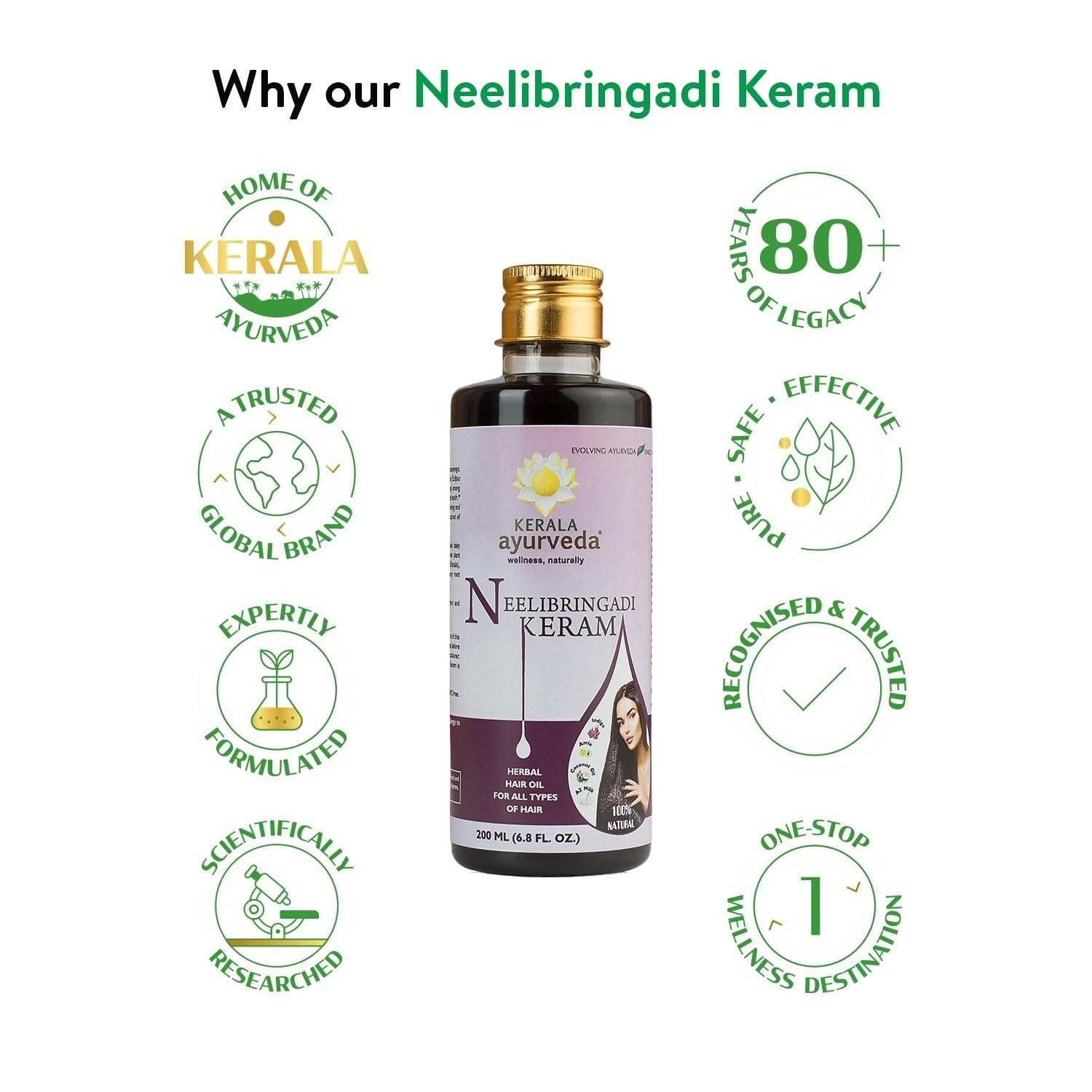 Kerala Ayurveda Neelibringadi Keram - Grab2buy