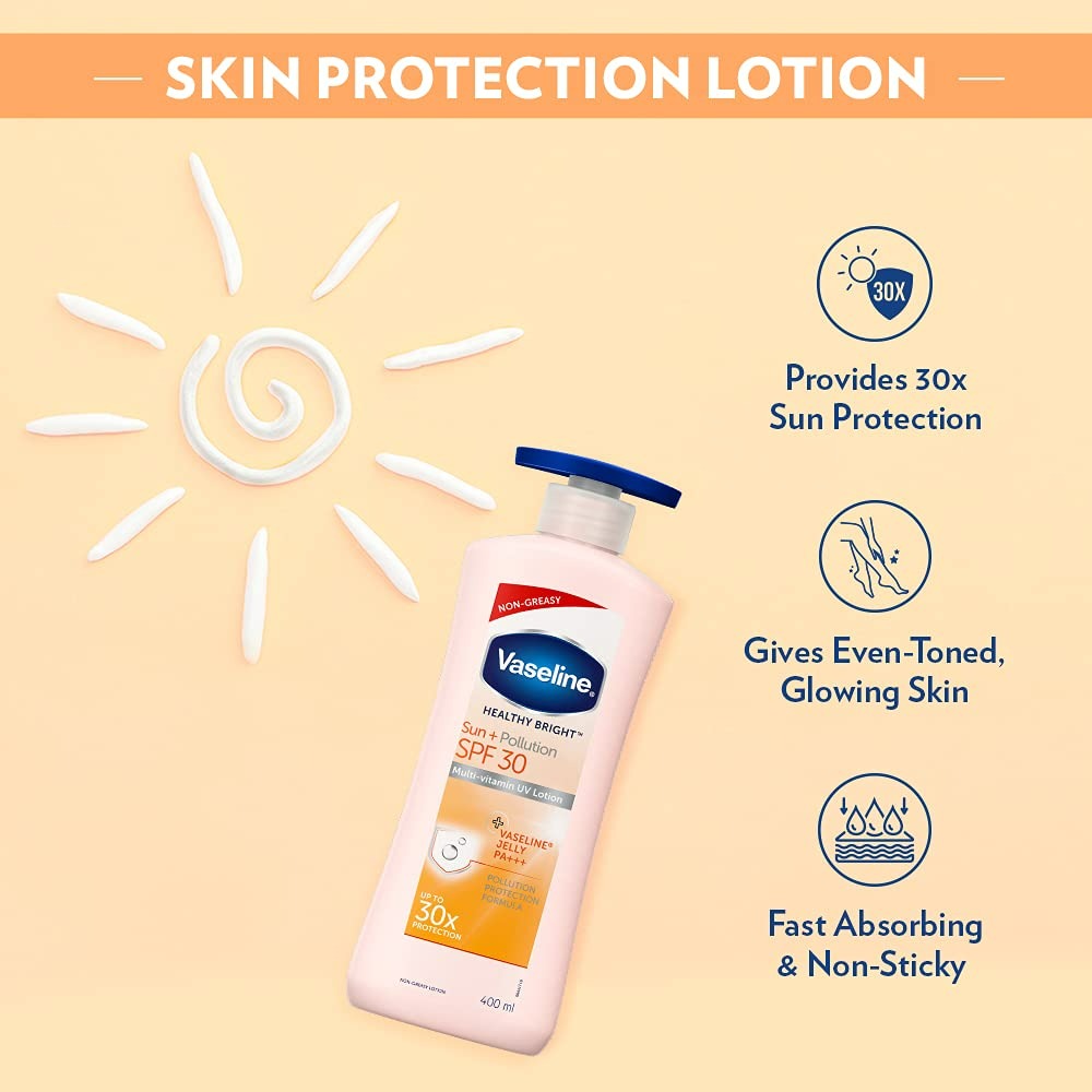Vaseline Healthy Bright Sun + Pollution Protection Lotion - Grab2buy