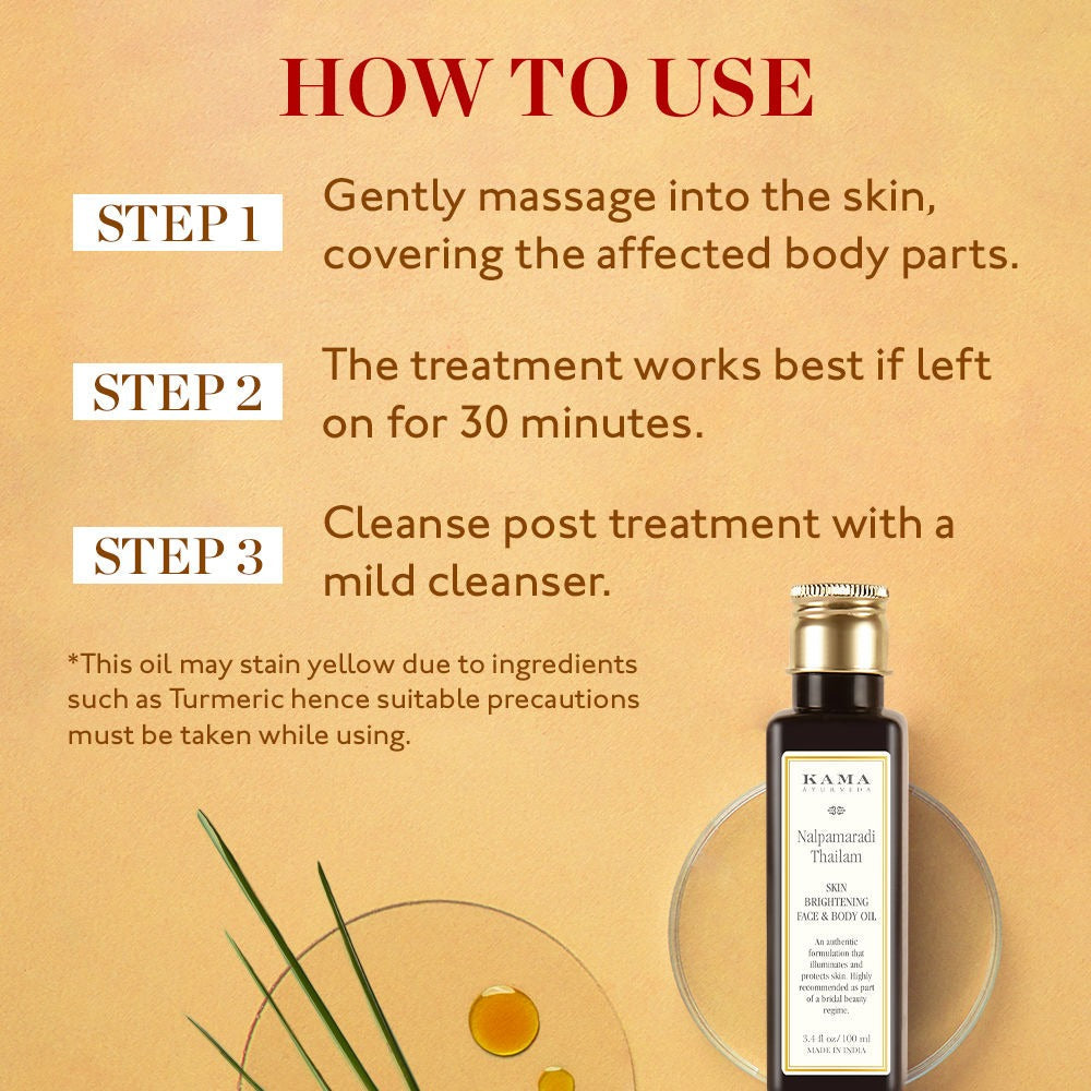 Kama Ayurveda Nalpamaradi Thailam Skin Brightening Treatment - Grab2buy