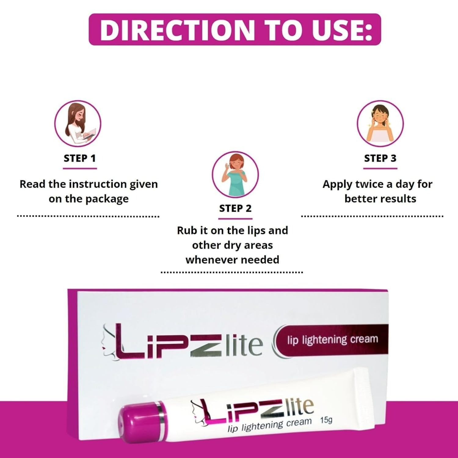 Lipzlite Lip Lightening Cream - Grab2buy