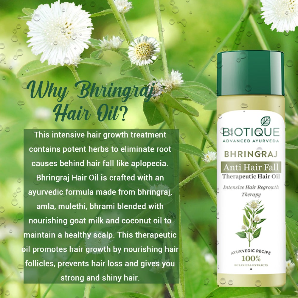 Biotique Bio Bhringraj Fresh Growth Therapeutic Oil For Falling Hair - Grab2buy