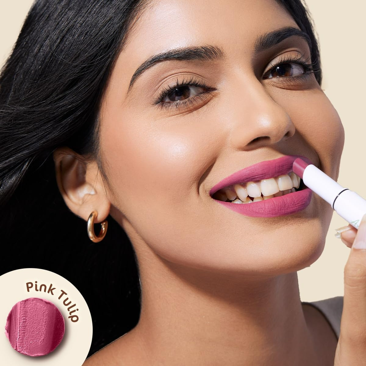 Mamaearth Moisture Matte Long Stay Lipstick-Pink Tulip - Distacart