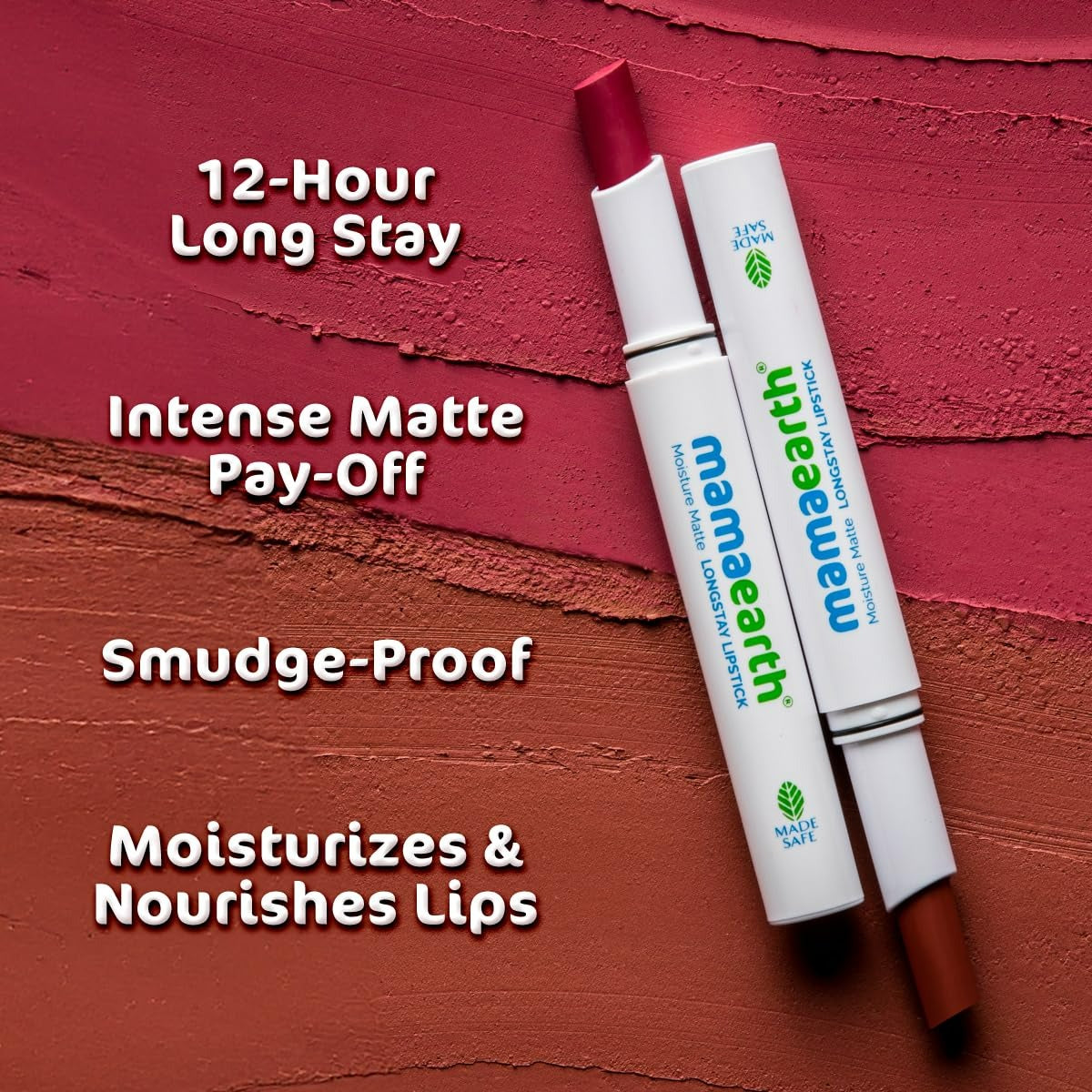 Mamaearth Moisture Matte Long Stay Lipstick-Pink Tulip - Distacart