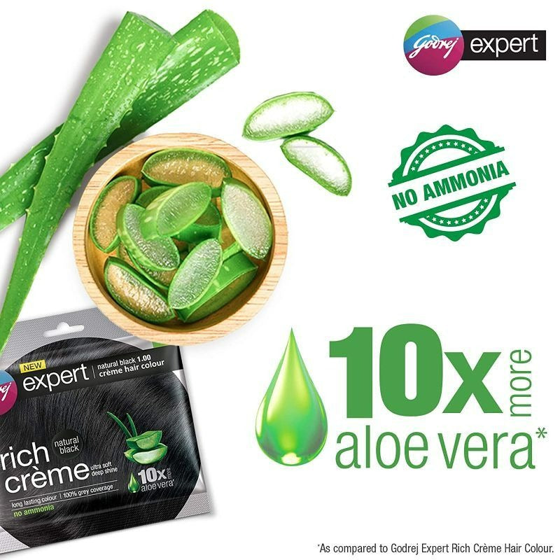 Godrej Expert Rich Creme Hair Natural Black Colour - Grab2buy