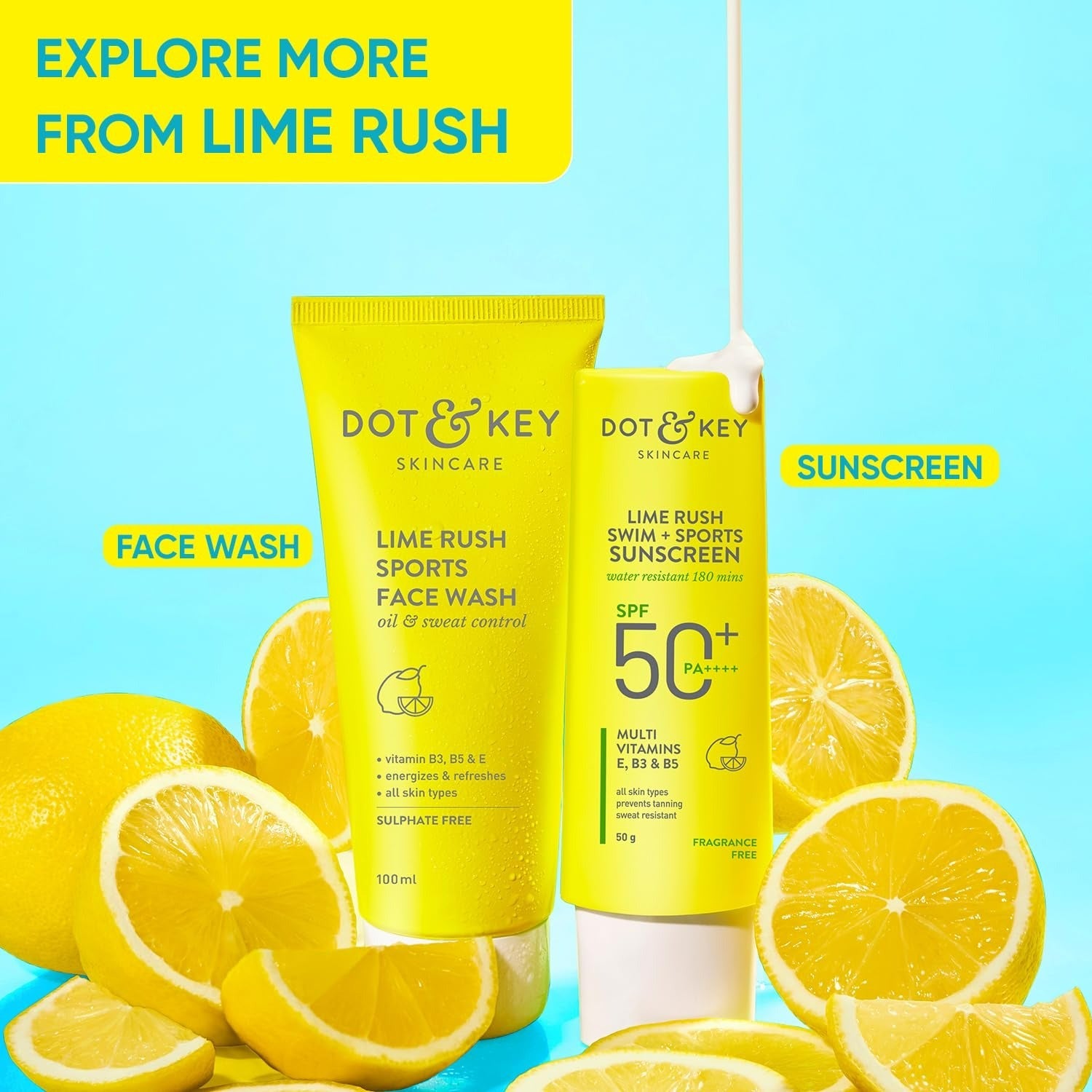 Dot & Key Lime Rush Sports Face Wash - Grab2buy