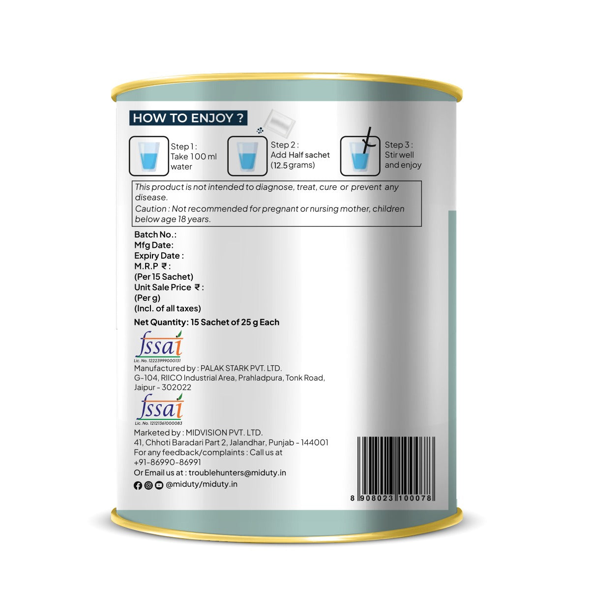Miduty by Palak Notes Build Joints Back Sachets - Grab2buy