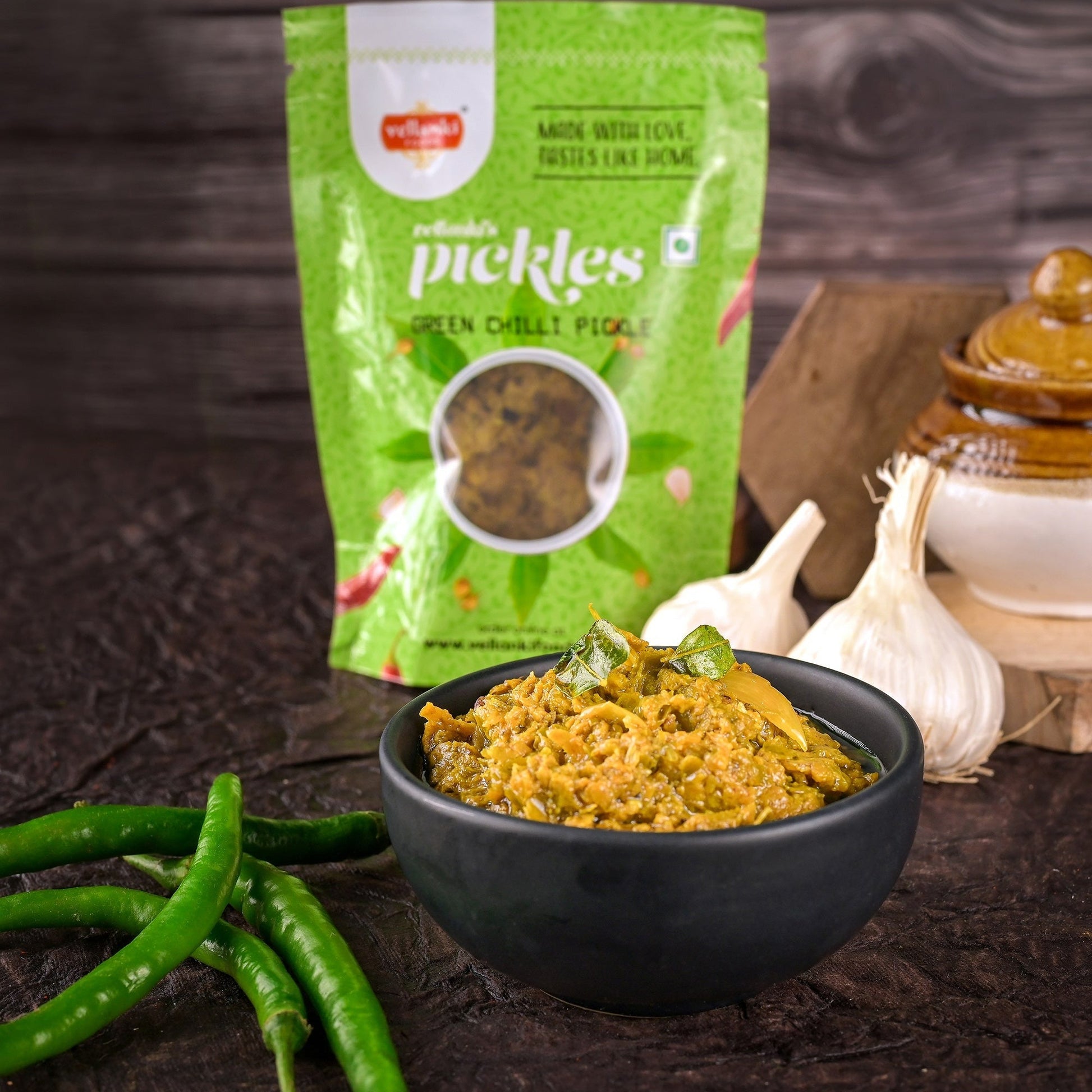 Vellanki Foods - Green Chilli Pickle / Hari Mirch Ka Achaar - Grab2buy