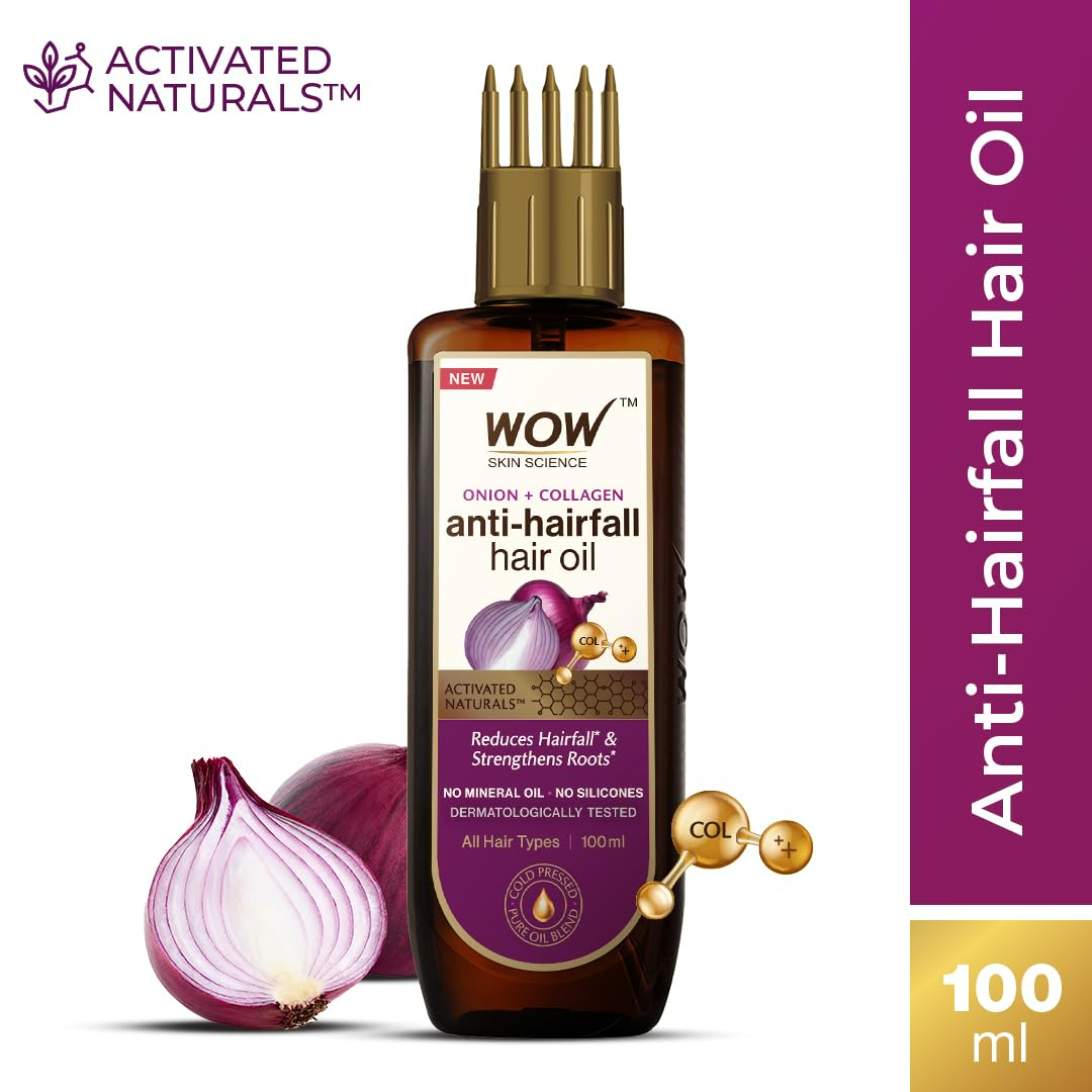 Wow Skin Science Onion & Collagen Anti-Hairfall Hair Oil - Distacart