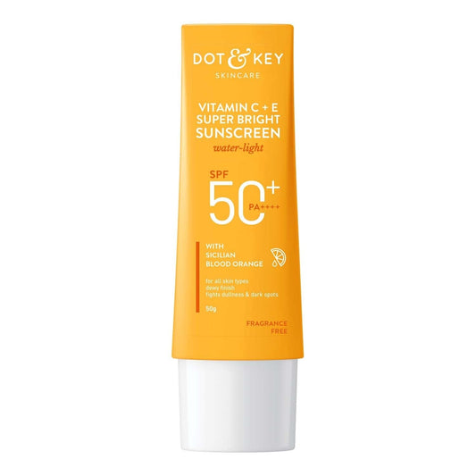 Dot & Key Vitamin C + E Face Sunscreen SPF 50 PA+++ For Glowing Skin, 100% No White Cast - Grab2buy