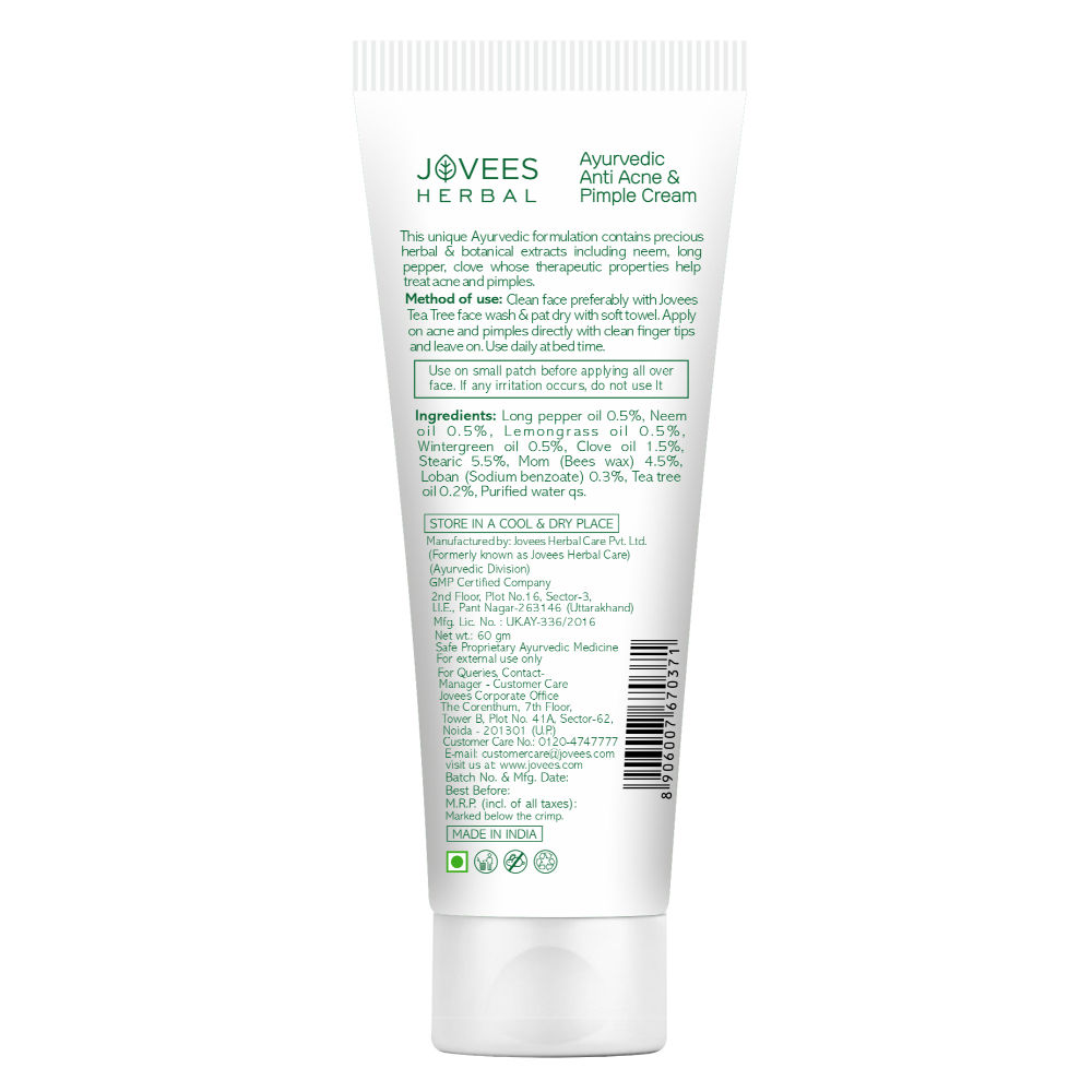 Jovees Neem & Long Pepper Anti Acne & Pimple Cream - Grab2buy