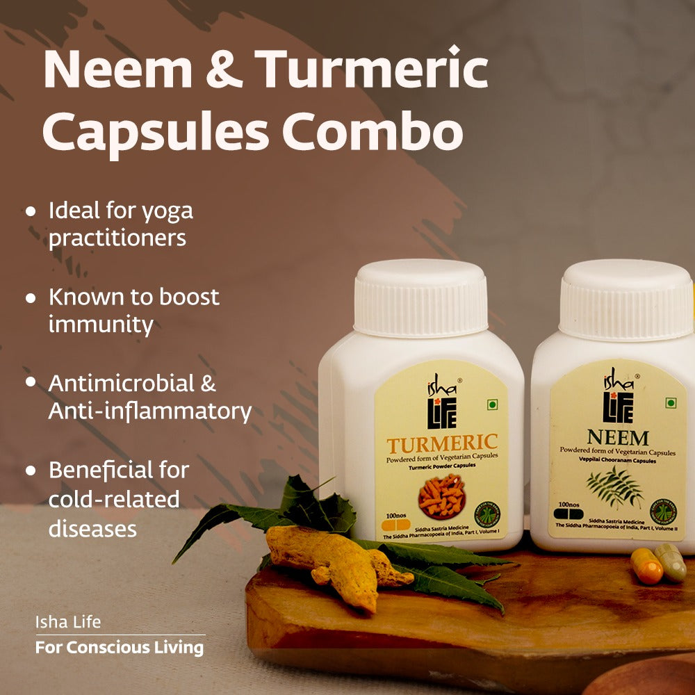Isha Life Neem and Turmeric Capsules - Grab2buy