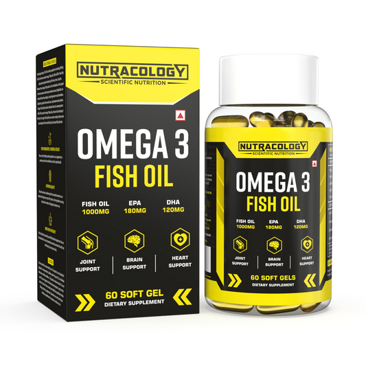Nutracology Omega 3 Fish Oil 1000mg Capsules with Fish oil EPA + DHA Enriched Sofgels - Grab2buy