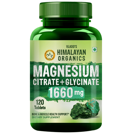 Himalayan Organics Magnesium Citrate+Glycinate Tablets