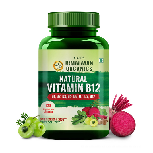 Himalayan Organics Organic B12 500mg Vegetarian Capsules - Grab2buy