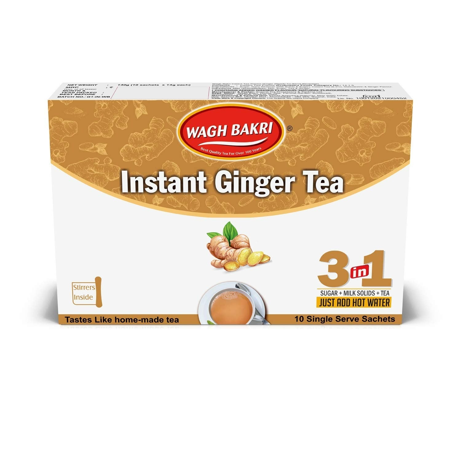 Wagh Bakri Instant Premix Ginger Tea - Grab2buy