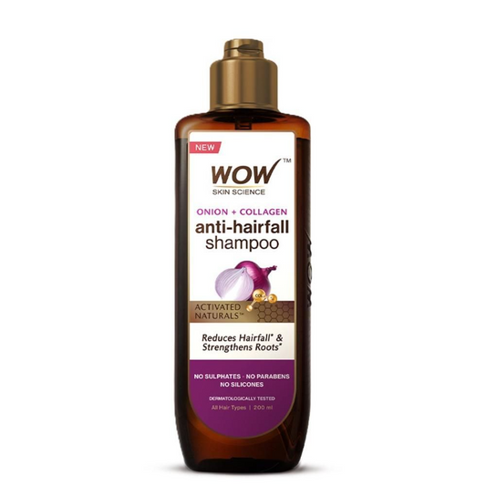 Wow Skin Science Onion & Collagen Anti Hairfall Shampoo For Strenghtens Roots & Prevents Hair Breakage Grab2Buy Wow Skin Science Grab2Buy