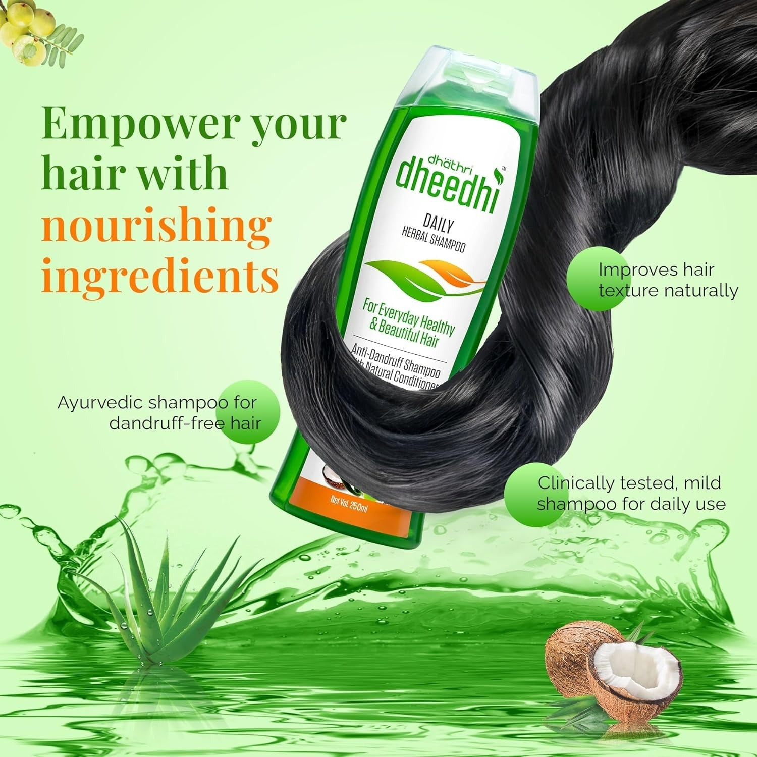 Dhathri Ayurveda Dheedhi Daily Herbal Shampoo - Grab2buy