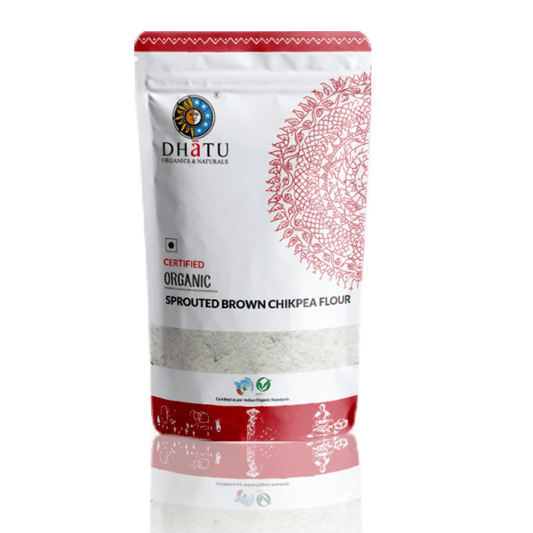 Dhatu Organics & Naturals Sporuted Brown Chickpea Flour - Grab2buy