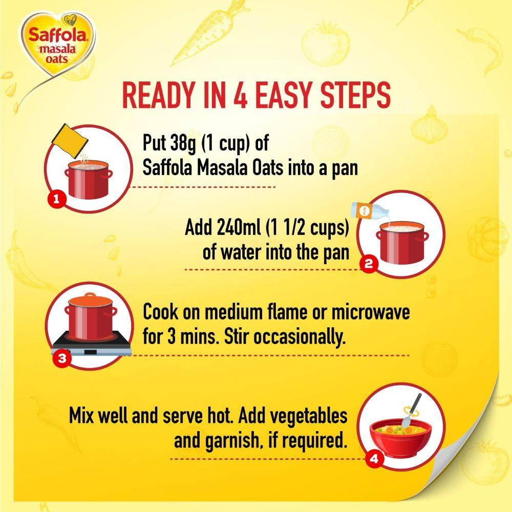 Saffola Masala Oats Veggie Twist - Grab2buy